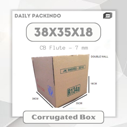 

Kardus/Packing/Dus/Corrugated/Box Uk 38x35X18 Cm Double wall Sablon