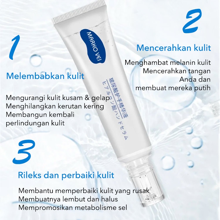 [beli 1 dapat 1]Hyaluronic Acid Hand Serum 40ml Hand Cream Hand Lotion Bergizi dan Melembabkan 2pcs