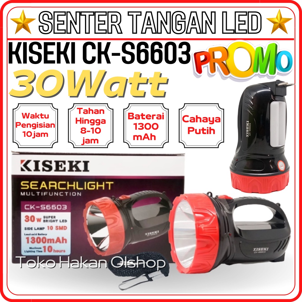 Senter Jumbo Super Terang Kiseki Ck S6603 - Lampu Senter LED Jarak Jauh KISEKI CK S 6603 - Senter Ta