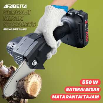 SU4 Afabeita Gergaji Mesin Cordless Chainsaw 550 W D260489 Black By Pro