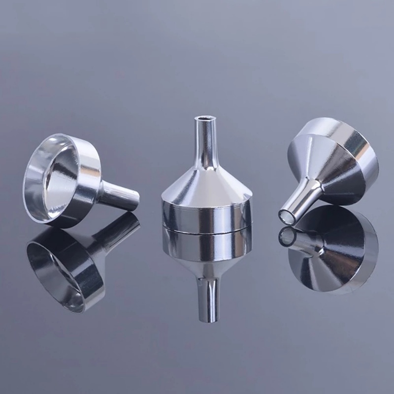 5 PCS Corong Dispenser Minyak Esensial / Susu Kecap / Wine / Parfum / Alkohol Bahan Aluminum Untuk Dapur / Kafe