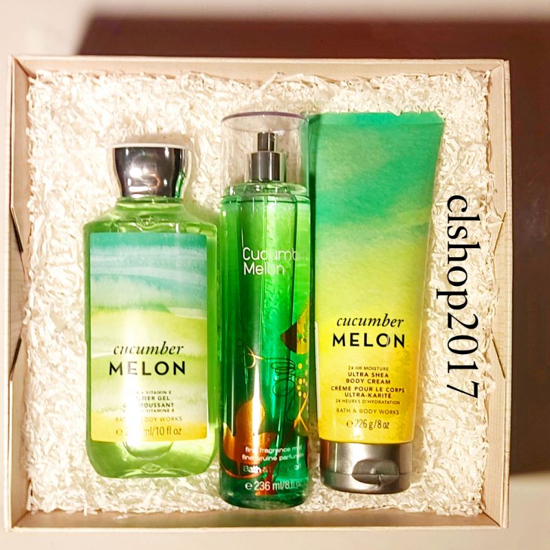 BBW CUCUMBER MELON GIFT SET PAKET BATH &amp; BODY WORKS