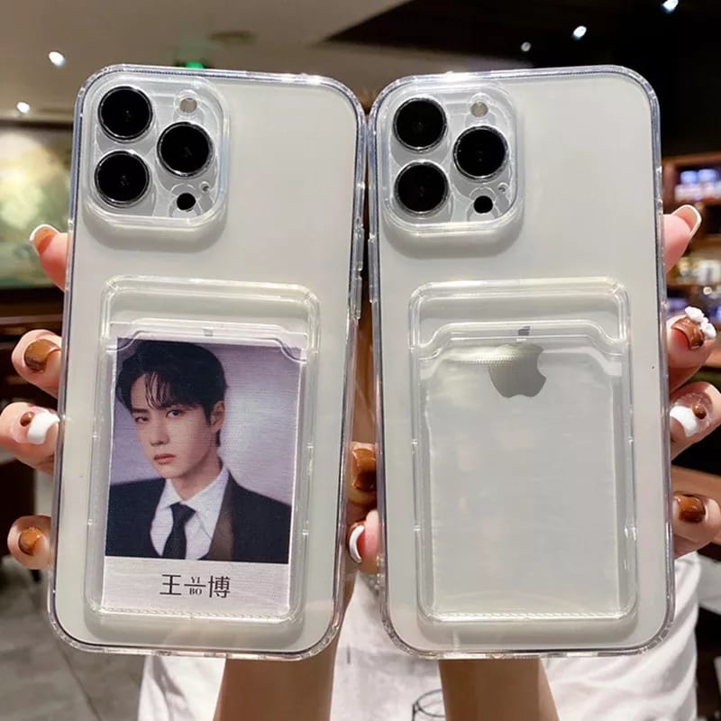 card case bening vivo y16 y35 2022 v25 v25e v25 pro t1 pro 5g v20 slot kartu case bening