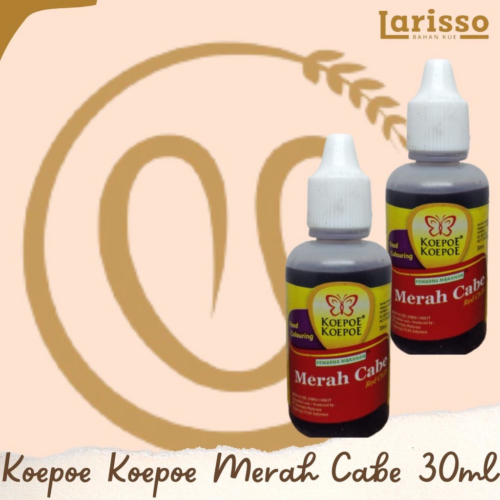 

PEWARNA MAKANAN FOOD COLOURING KOEPOE MERAH CABE RED CHILI 30ML