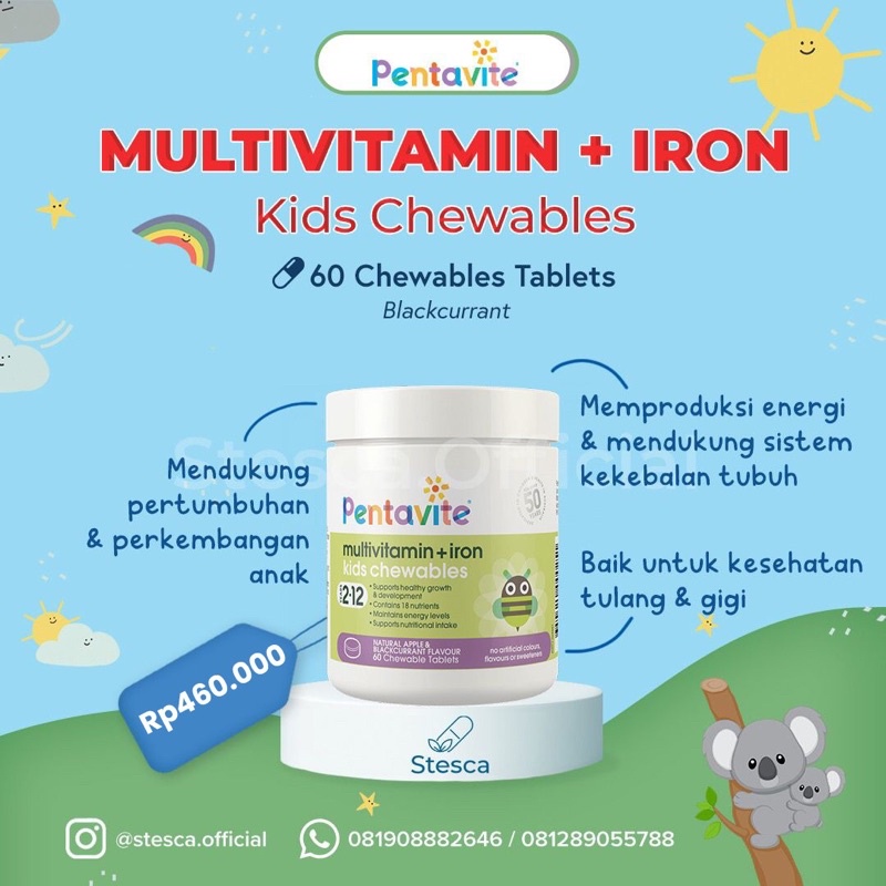 pentavite multivitamin iron chewable