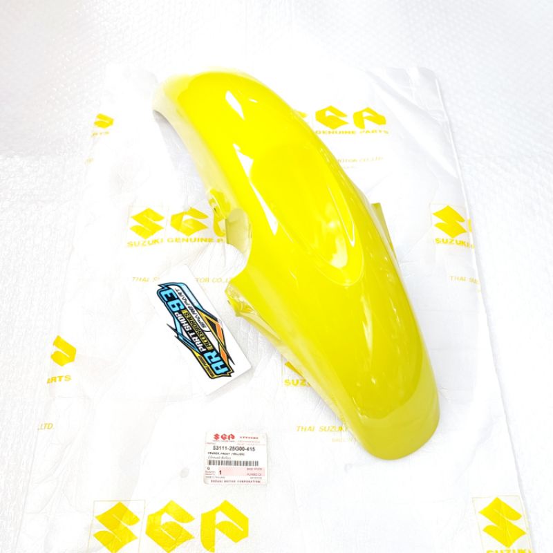 SPAKBOR DEPAN SATRIA FU CBU AURA YELLOW KUNING ORIGINAL NEW SUZUKI 100%