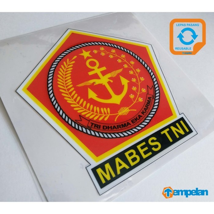 Jual Stiker Lepas Pasang Premium Mabes Tni Tempel Dalam Kaca Wind