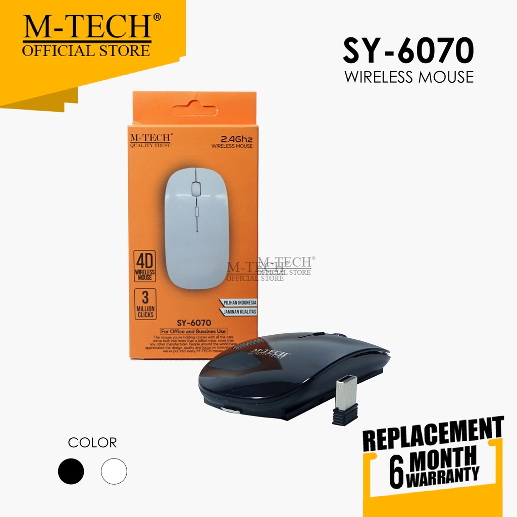 Mouse Wireless M-Tech Original Slim 6070