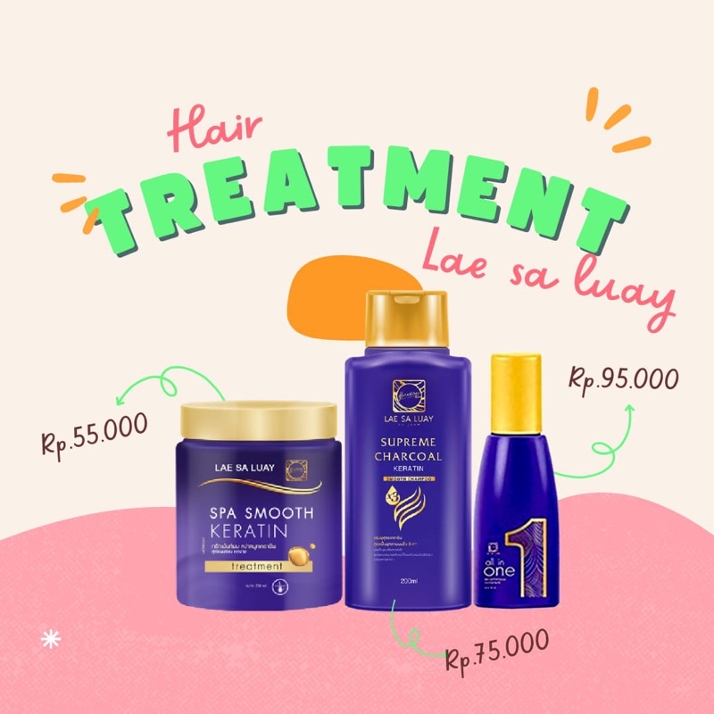 LAE SA LUAY SPA SMOOTH KERATIN - MASKER KERATIN RAMBUT
