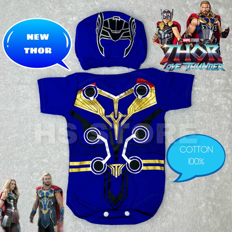 JUMPER THOR / JUMPER BABY KARAKTER / JUMPER SUPERHERO THOR / JUMPSUIT NEWBORN / BABY GIFT / KADO LAHIRAN