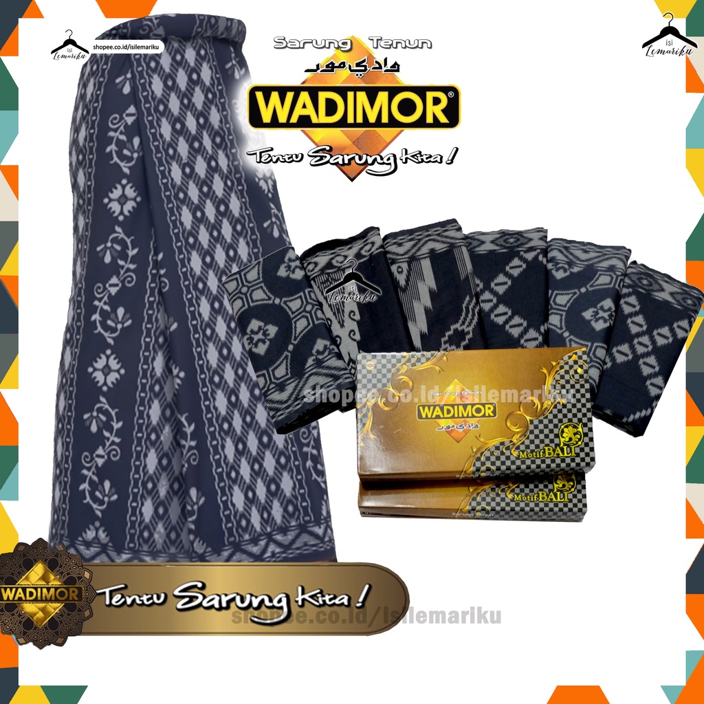 Sarung WADIMOR BALI Special BLACK Fashion Muslim Pria