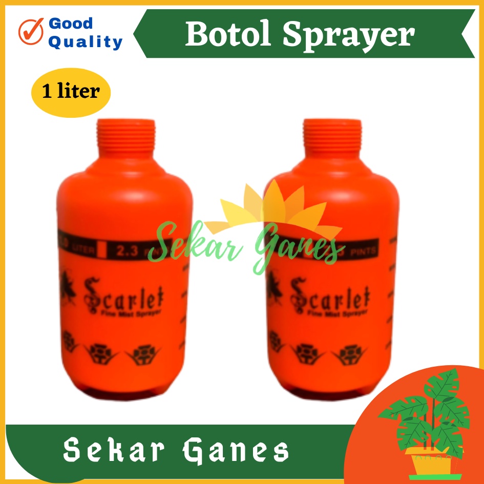 Tabung Botol Semprotan 1 liter orange hitam scarlet sprayer pompa manual suku cadang sprayer tanpa head pompa sprayer semprotan air desinfektan insektisida ternak grosir murah