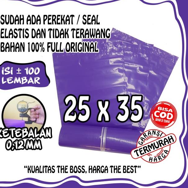 

POLYMAILER 25X35 UNGU LILCAC PREMIUM LANGSUNG PABRIK TEBAL DAN HALUS