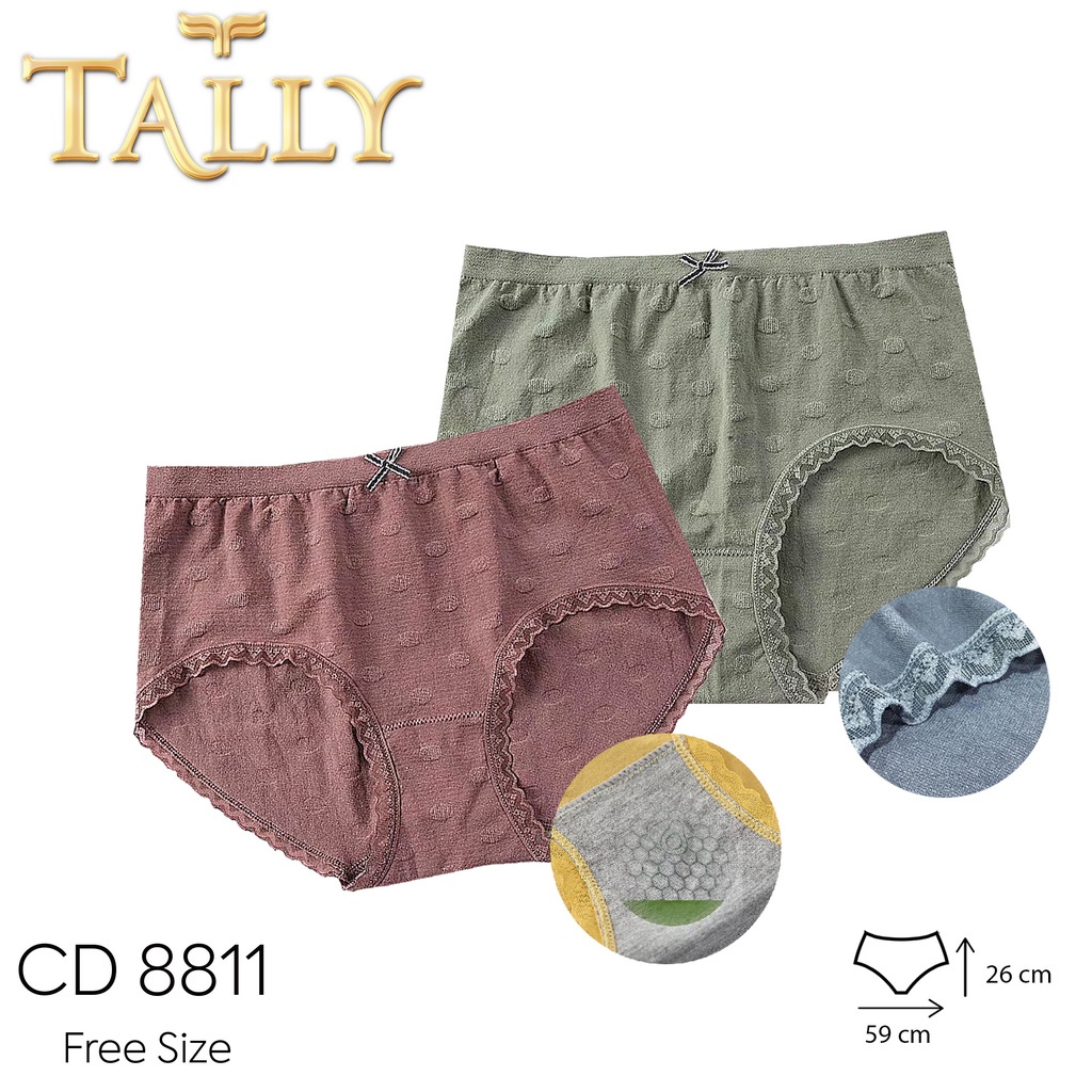 CD BODY 8811 TALLY - FREESIZE  - TALLY Celana Dalam Wanita Bahan Rajut Stretch Fit to L - XL CD 8811 TALLY CD CELANA DALAM RAJUT 8811 I FREE SIZE I FIT XL I BAHAN RAJUT HALUS