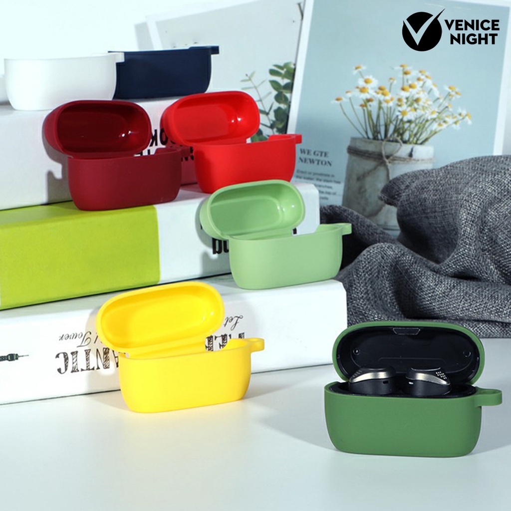 (VNEP) (Berkabel) Soft Silicone Full Protective Dustproof Earphone Bag Protector Case Cover untuk Elite 75T