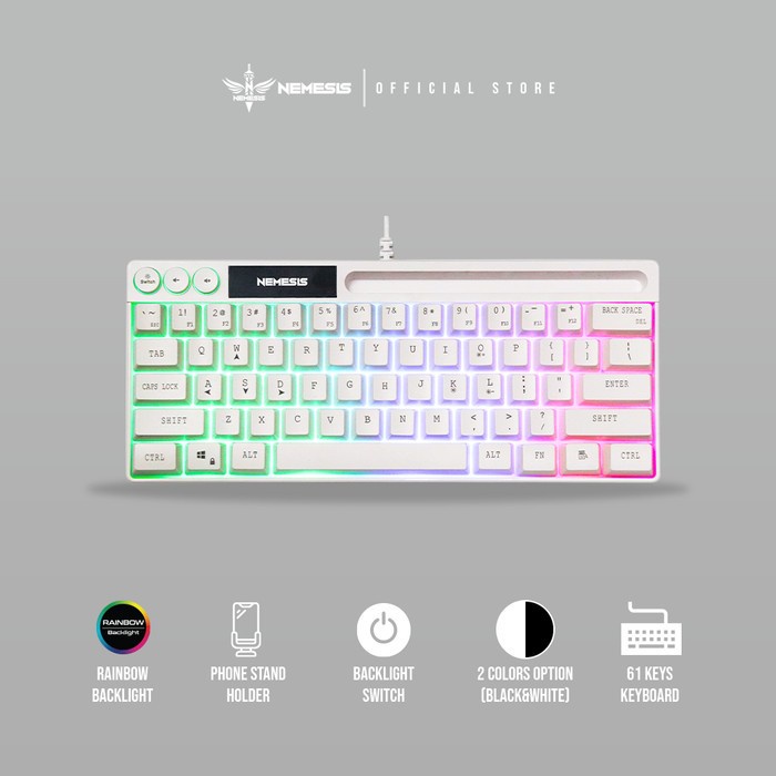 NYK Nemesis K-06 / K06 Eris Keyboard Membrane Gaming 61% RGB