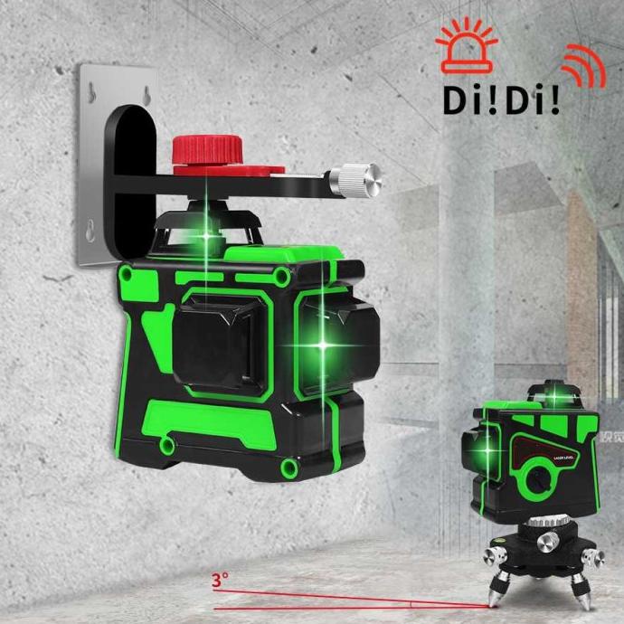 Laser Level 12 Line 3D HILDA Laser Level Digital 360 Rotary Green