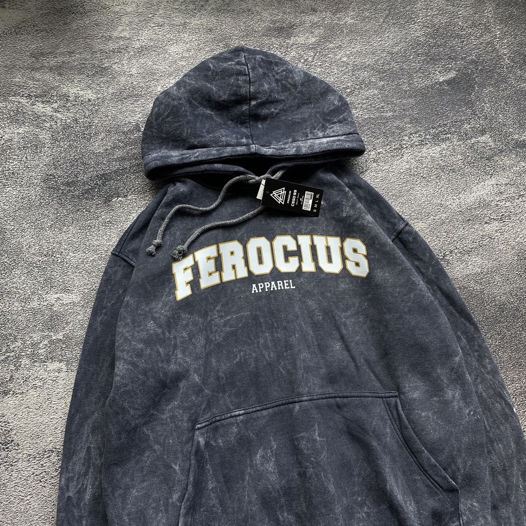 JAKET SWEATER HOODIE SANDWASH ORIGINAL FEROCIOUS FULL TAG&amp;LABEL - FREE STICKER