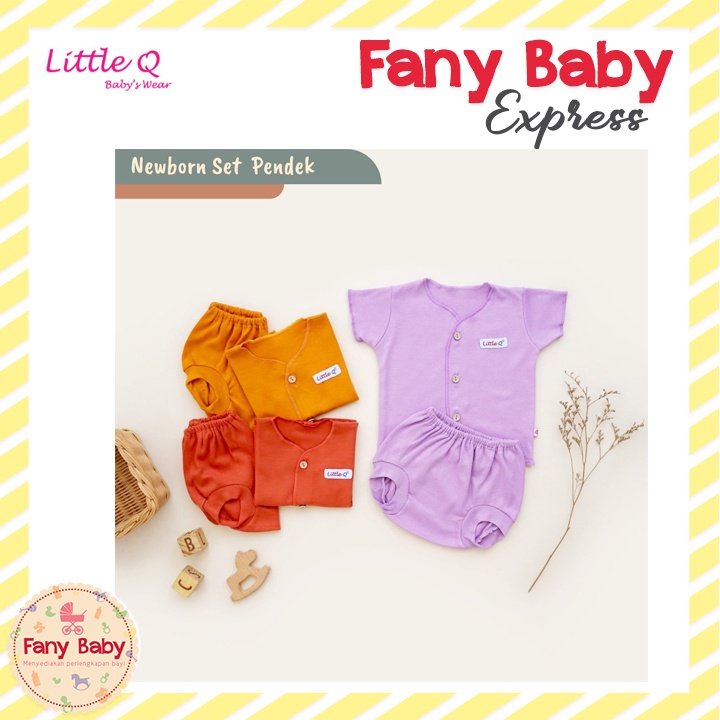 LITTLE QUEEN SETELAN BAJU PENDEK &amp; CELANA POP POLOS GIRL NB / RANDOM