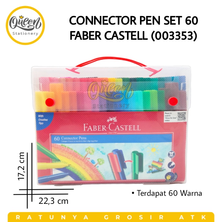 

1 SET (60 WARNA) CONNECTOR PEN SET 60 GIFT CASE DVD FABER CASTELL (003353) - SPIDOL GAMBAR WARNA MENGGAMBAR MEWARNAI