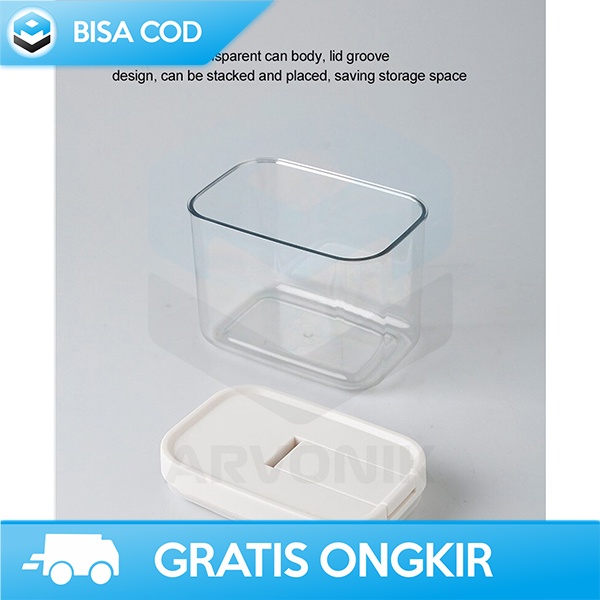 FOOD CONTAINER KOTAK PENYIMPANAN SNACK MAKANAN BUMBU 800ML CAP LOCK