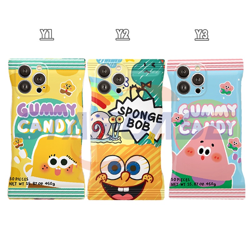 Soft Case TPU Motif Spongebob Untuk VIVO Y16 Y35 Y22 Y15s Y15A Y01 Y21 Y33s Y20 Y21A Y12 Y12s Y15 V25 V21e Y91C Y30 Y11 Y50