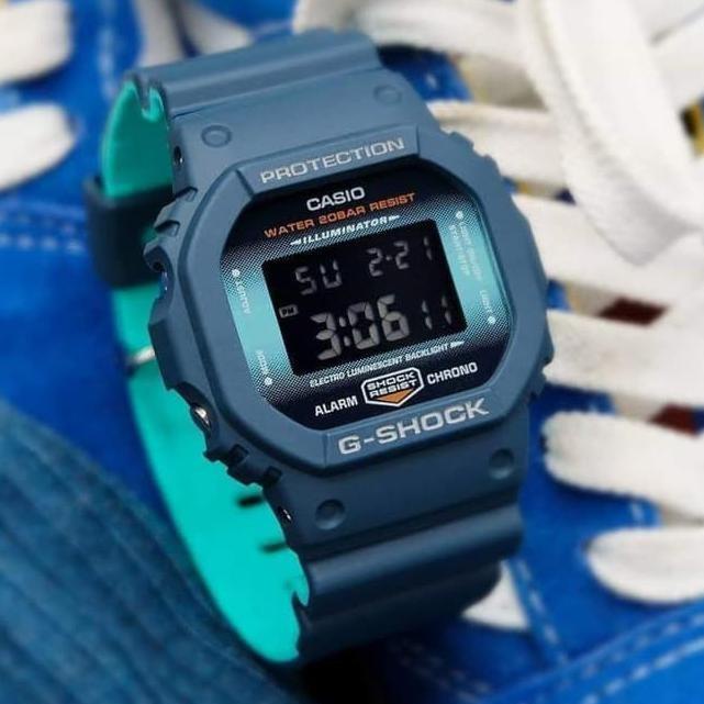TREND TERKINI TERLARISJAM TANGAN PRIA G-SHOCK CASIO DW 5600 GS CASIO SEGI WARNA HITAM ANTI AIR DIGIT