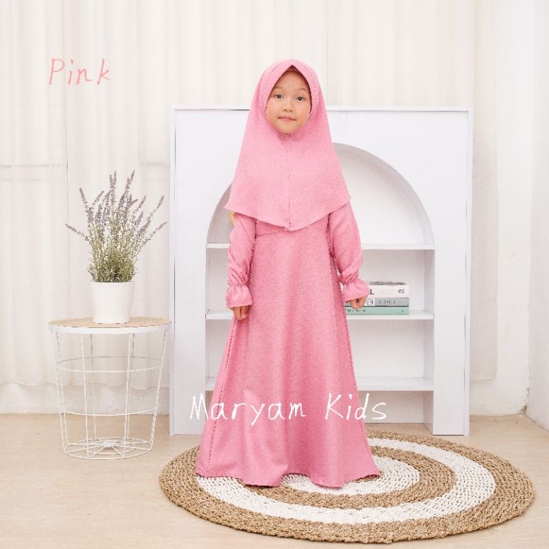 Baju Gamis Anak Gamis Putih Anak Baju Manasik Anak Perempuan Maryam Kids