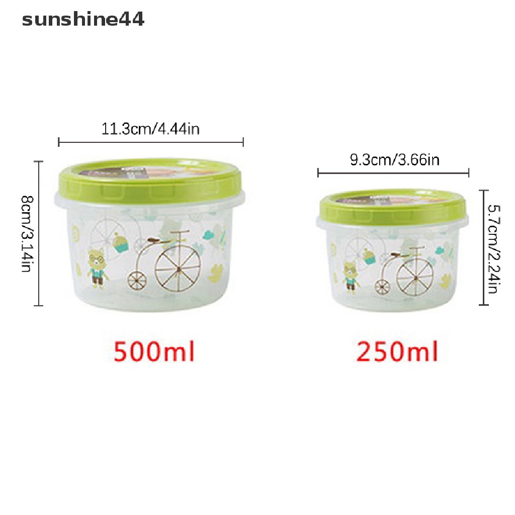 Sunshine Kotak Makan Bento Portable 250 / 500ml Motif Kartun Lucu Untuk Anak