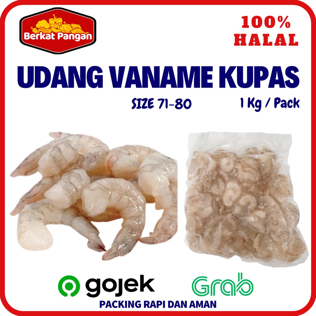 Udang Vaname Kupas Bersih 500gr