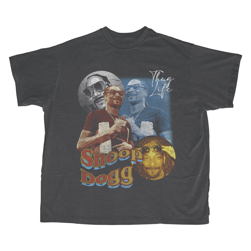 Snoop Dogg Thug Life / Kaos Snoop Dog Oversized Darkgrey / Vintage Rap Tee / Snoop dogg Tshirt
