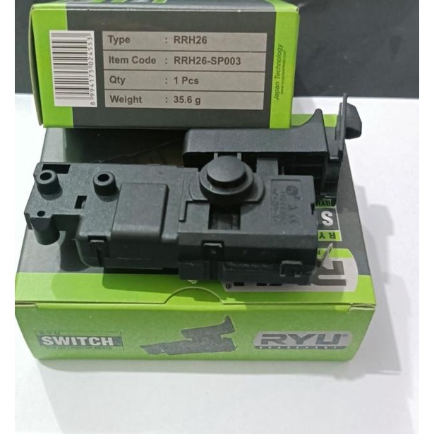 SWITCH / SAKLAR BOR HAMMER DRILL RYU RRH26 ORIGINAL RYU
