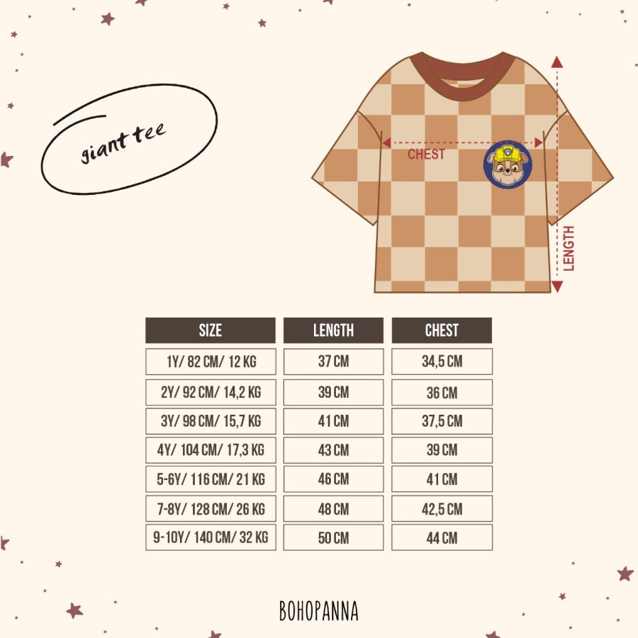 BOHOPANNA - GIANT TEE PAW PATROL- KAOS ANAK