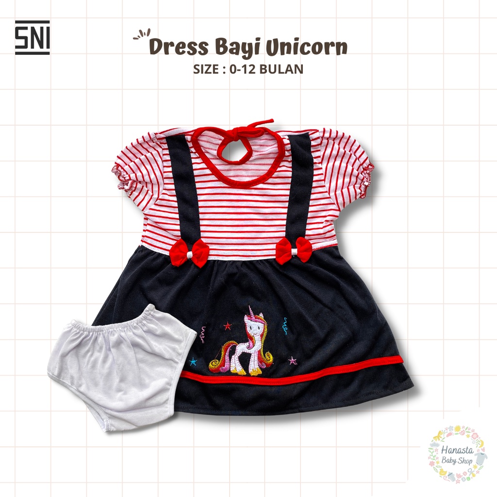 Dress Anak Bayi Perempuan Unicorn Katun