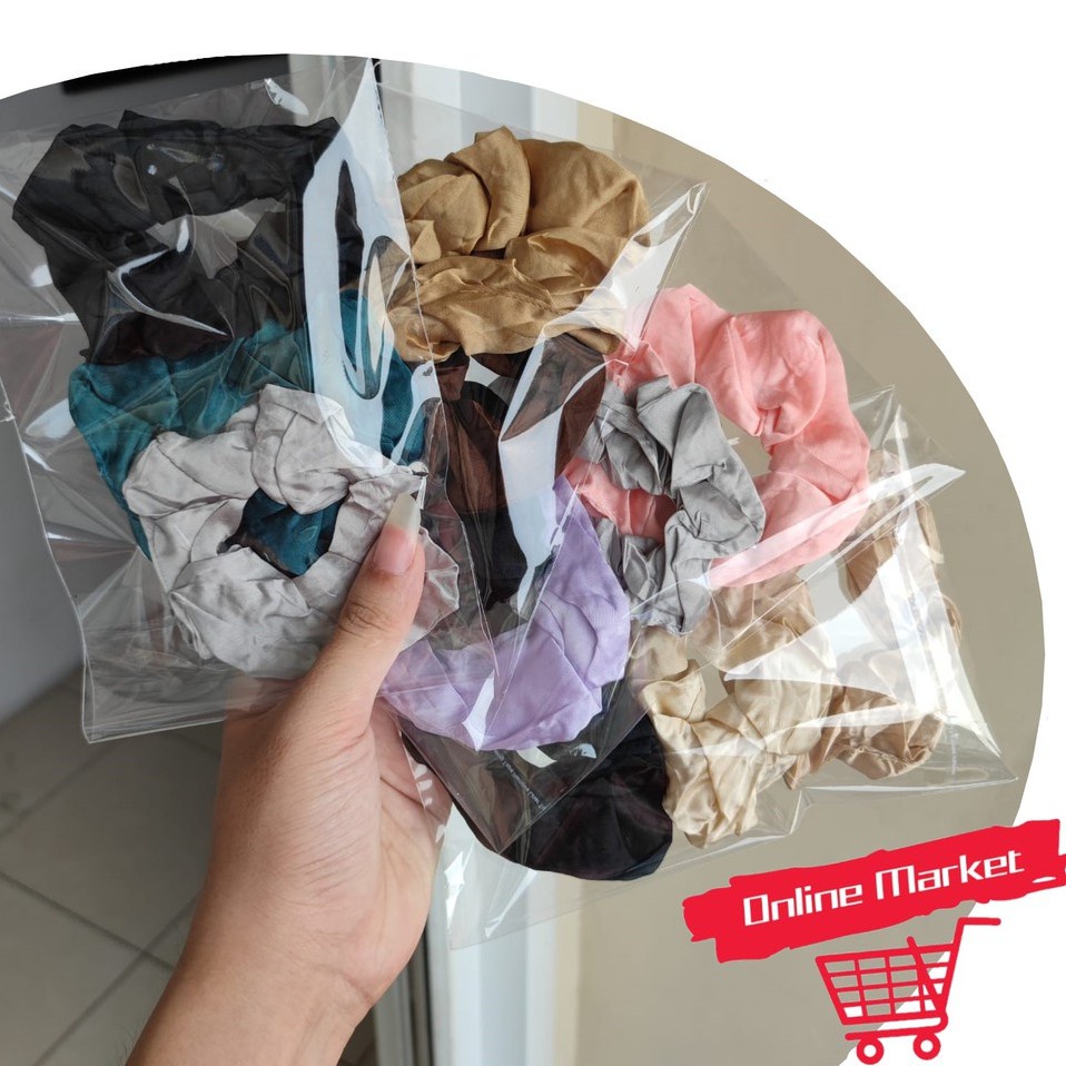 3Pcs/Set Scrunchie - Kunciran / Ikat Rambut Cepol Hijab / Jilbab Wanita [ Gratis Ongkir / Cod ]