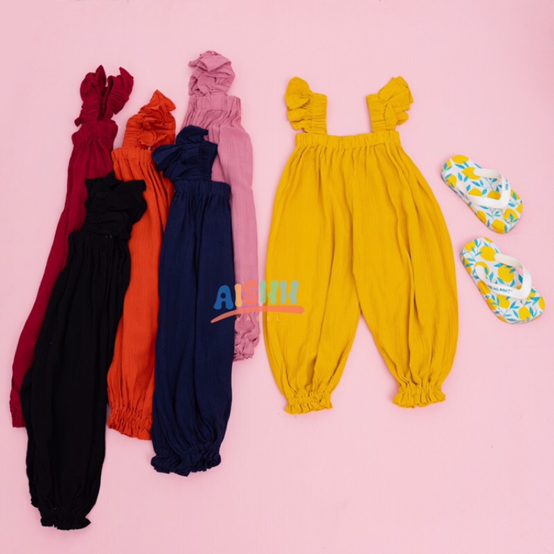 Jumpsuit anak perempuan usia  0 1 2 3 4 5 bulan tahun -  dress gamis baju celana setelan anak bayi b