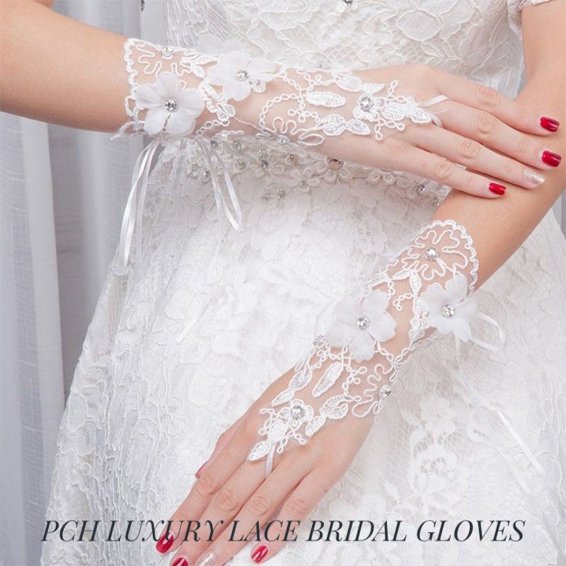 PCH LUXURY LACE BRIDAL GLOVES / SARUNG TANGAN PENGANTIN WANITA