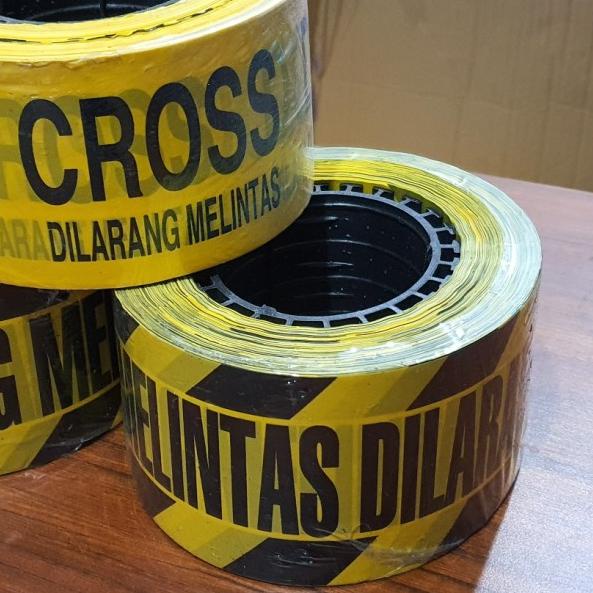 

police line 3x300 dilarang melintas/ baricade tape bertulisan