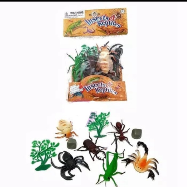 

Jual mainan miniatur hewan serangga6pc/insects reptiles Berkualitas