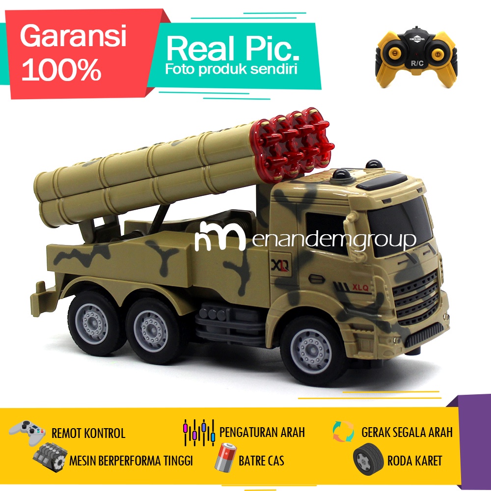 Mainan Mobil remote Truk Militer PR 17644 Military Vehicle Truck