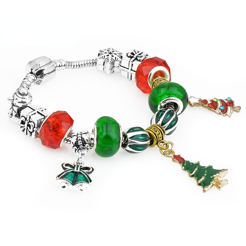 Gelang Liontin Pohon Natal Bahan Alloy