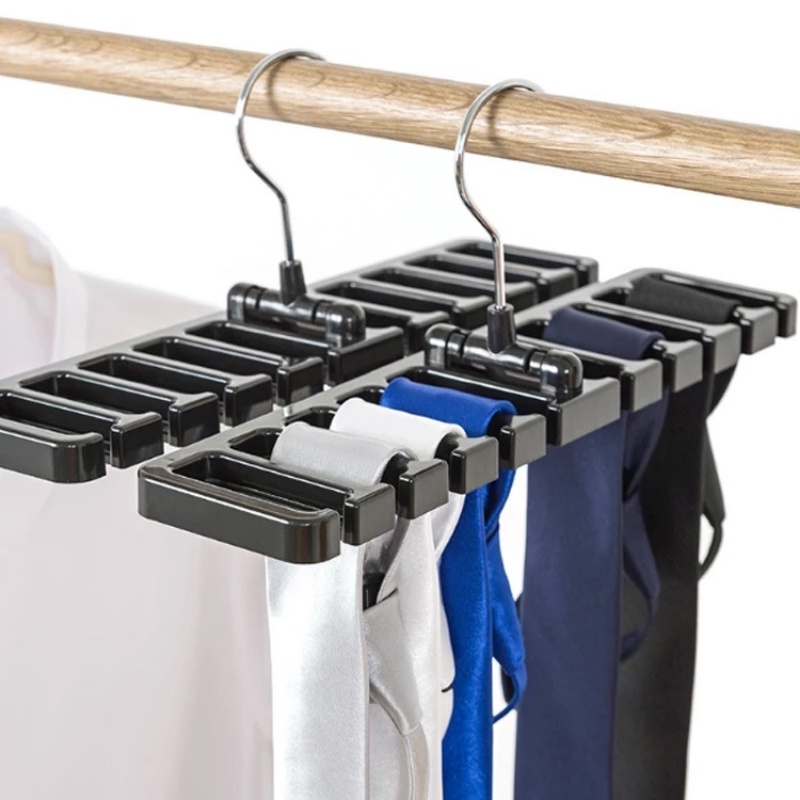 [Grosir] Rak Organizer Lemari Pakaian Multifungsi 8lubang Isi360 ° Swivel Hook Daster Sabuk Rak Penyimpanan Pace Save Storage Gantungan Baju