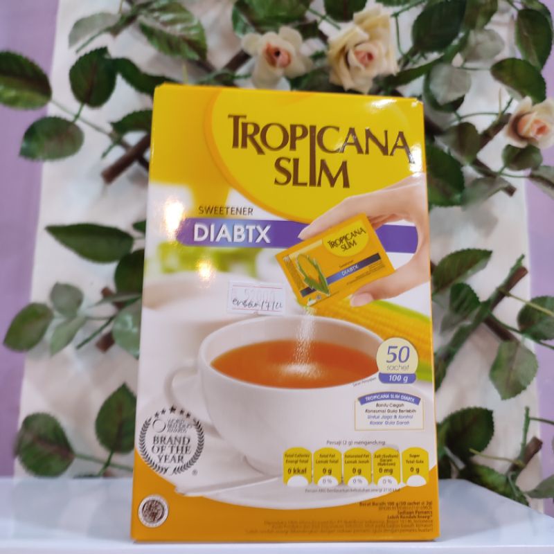 

Tropicana Slim Sweetener Diabtx 100g 50 sachet