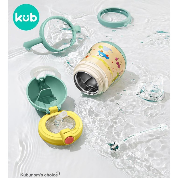 KUB Double Lid Thermal Insulation Straw Cup 260ml - Botol Minum Anak Bayi tahan Panas - Thermos Bayi