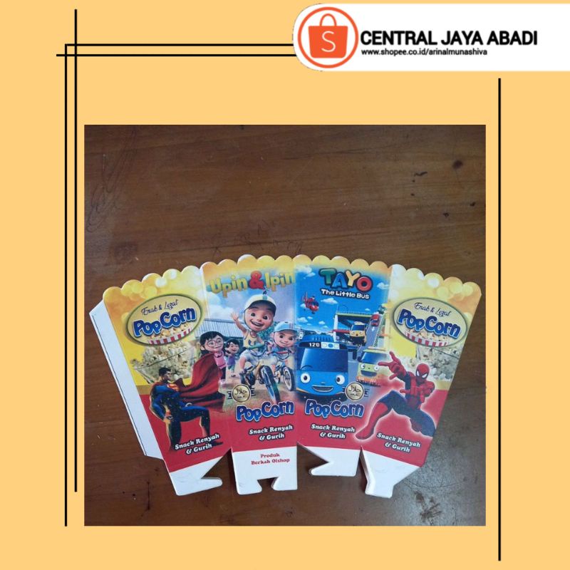 

100 LEMBAR KERTAS POPCORN 12 × 6 BAHAN IVORY PUTIH HIGH QUALITY DUS POP CORN BOX POPCORN KOTAK POPCORN KEMASAN POP CORN PRODUK TERBARU KUALITAS TERBAIK | CENTRAL JAYA ABADI 5833