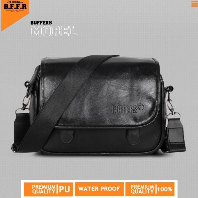 Tas Selempang Kulit Pria Buffers Morel - Tas Samping - Slingbag Kotak