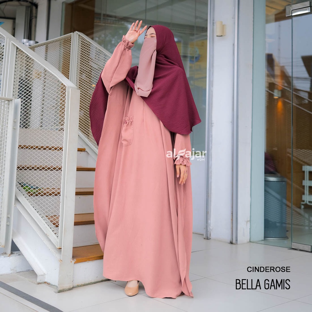 Gamis Abaya Crinkle Bella by Alfajar