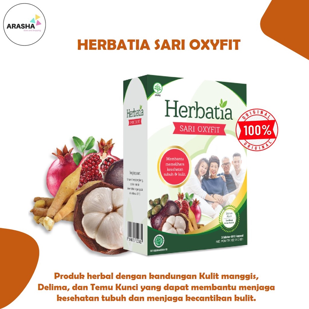 Jual Herbatia Sari Oxyfit Kapsul Extra Kulit Manggis Dan Kulit Buah Delima Menjaga