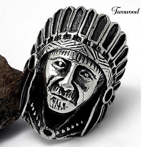 Cincin Bahan Alloy Gaya Vintage Indian Untuk Pria Dan Wanita