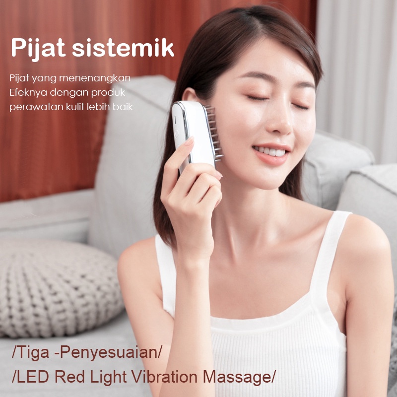 Ultimate Hair Loss Therapy Sisir Anti Rontok Sisir Anti Ketombe Sisir Penumbuh Rambut Perawatan Terapi EMS Sisir Pijat Getar Sikat